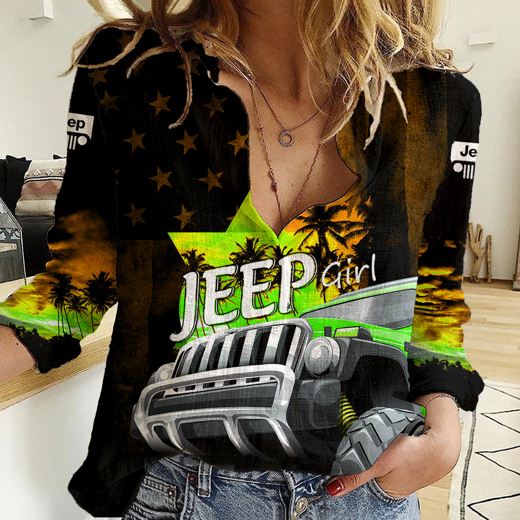 orange-jeep-women-casual-shirt-you-can-go-fast-but-i-can-go-anywhere