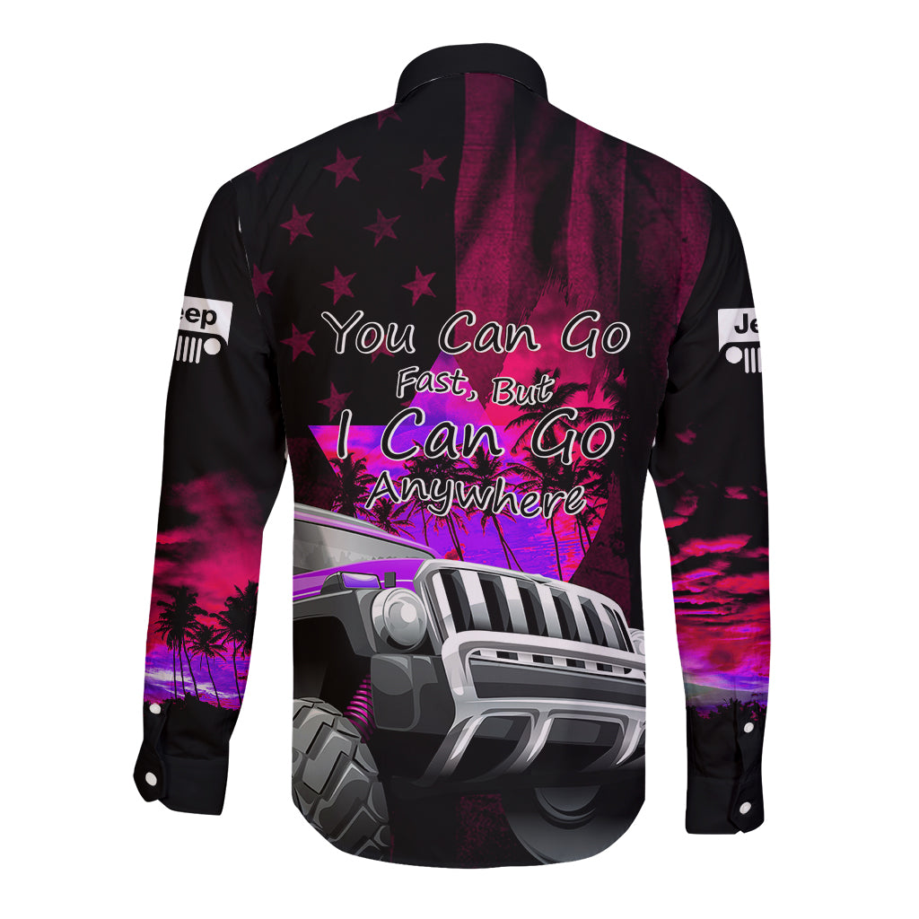 pink-jeep-long-sleeve-button-shirt-you-can-go-fast-but-i-can-go-anywhere