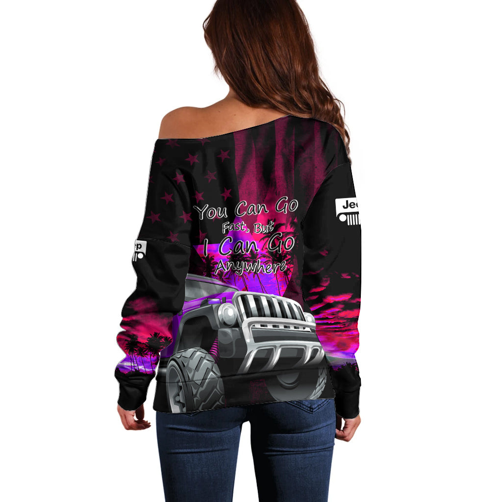 pink-jeep-off-shoulder-sweater-you-can-go-fast-but-i-can-go-anywhere