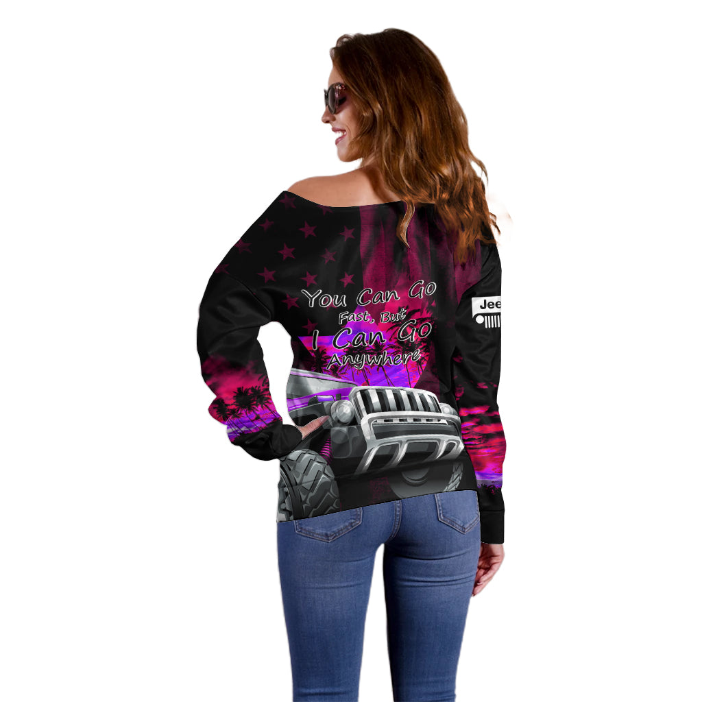 pink-jeep-off-shoulder-sweater-you-can-go-fast-but-i-can-go-anywhere