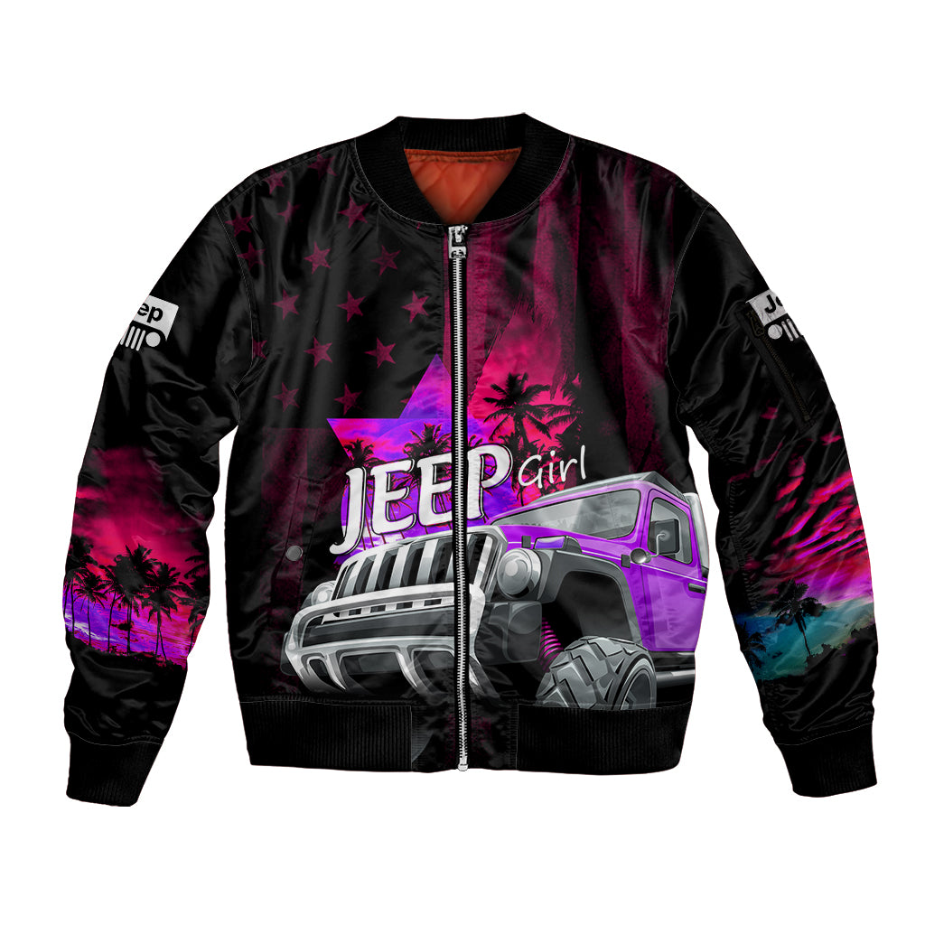 pink-jeep-sleeve-zip-bomber-jacket-you-can-go-fast-but-i-can-go-anywhere