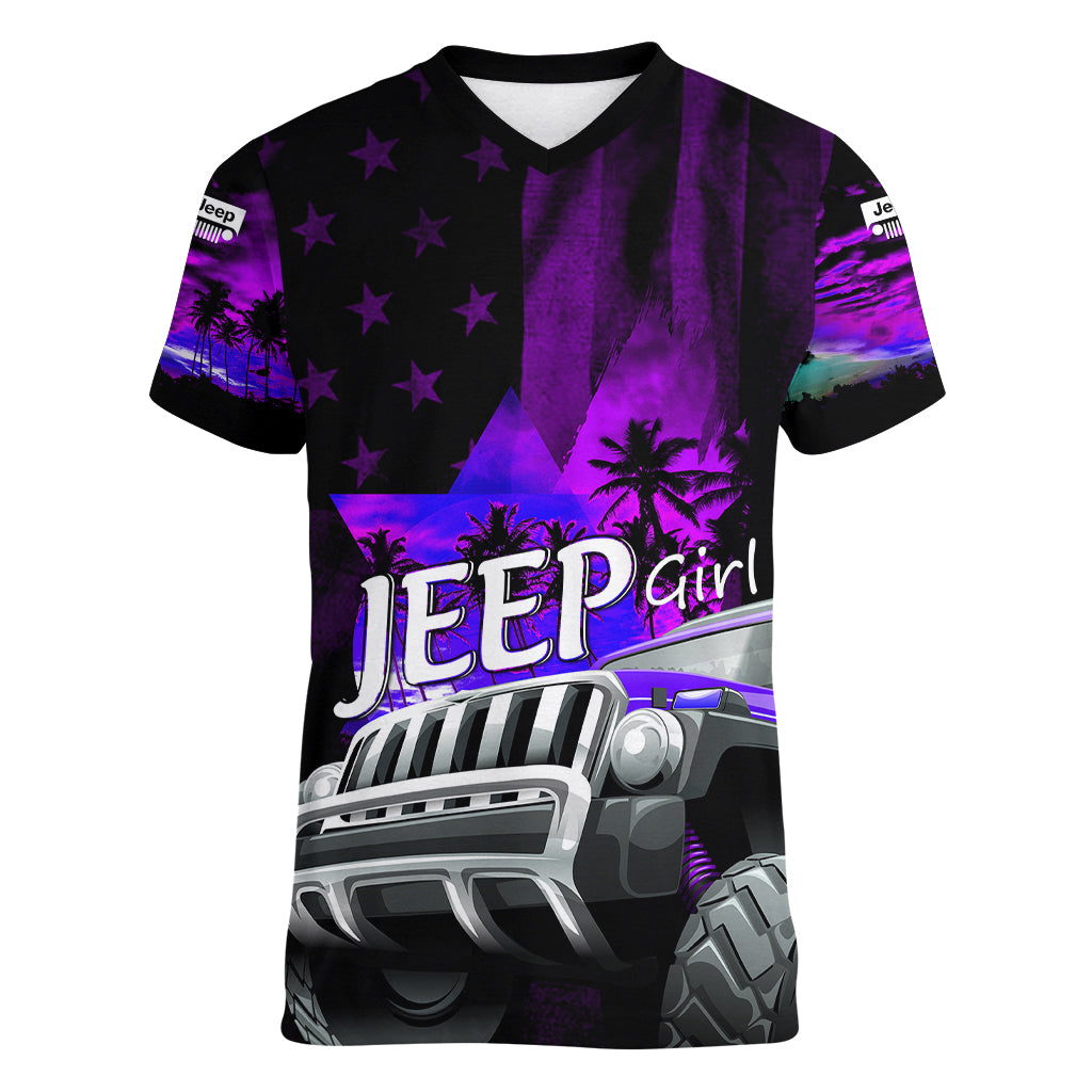 purple-jeep-women-v-neck-t-shirt-you-can-go-fast-but-i-can-go-anywhere