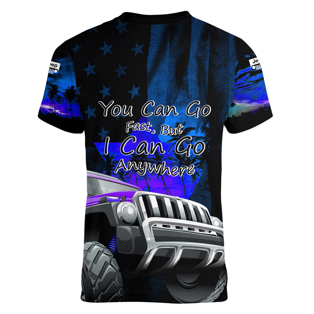 blue-jeep-women-v-neck-t-shirt-you-can-go-fast-but-i-can-go-anywhere