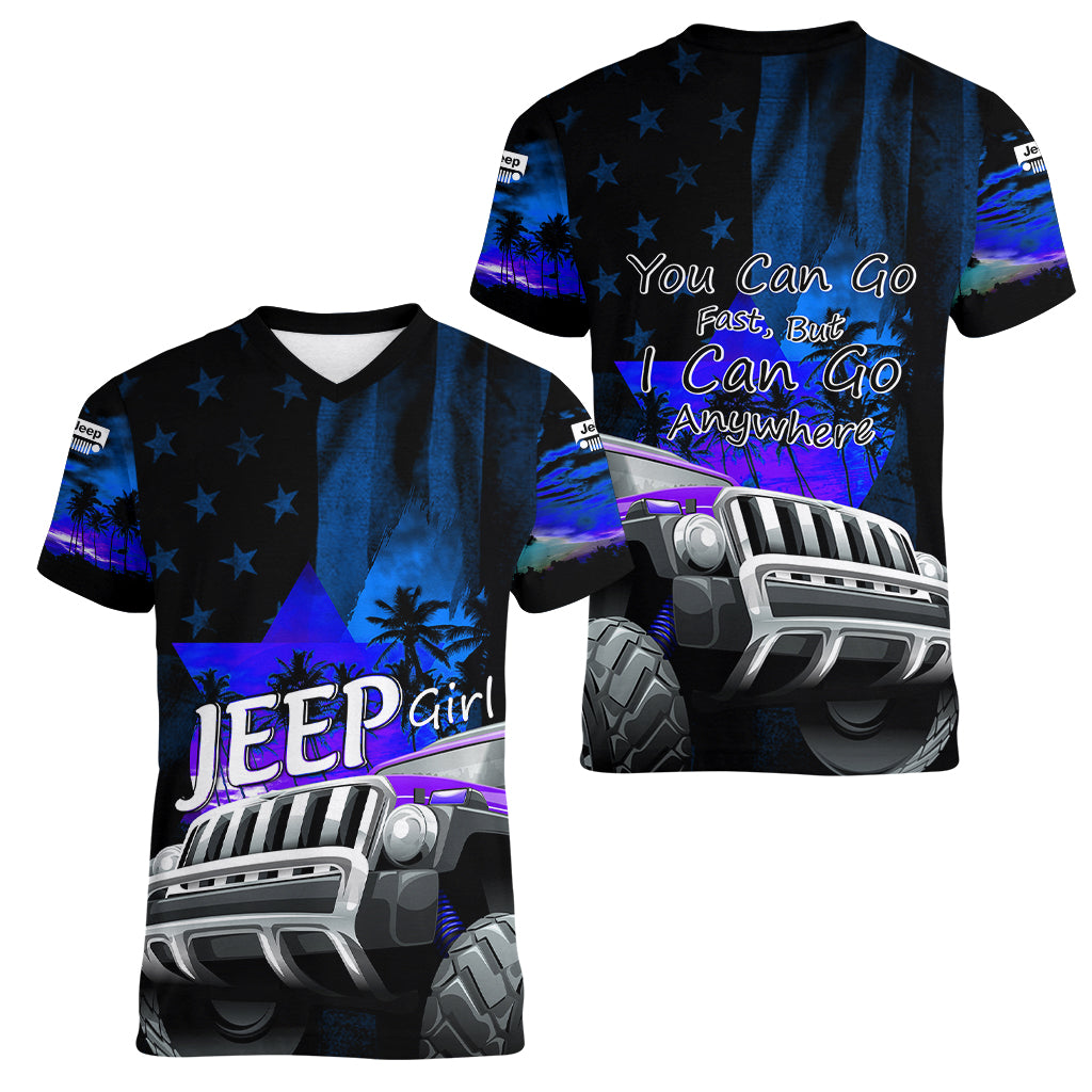 blue-jeep-women-v-neck-t-shirt-you-can-go-fast-but-i-can-go-anywhere