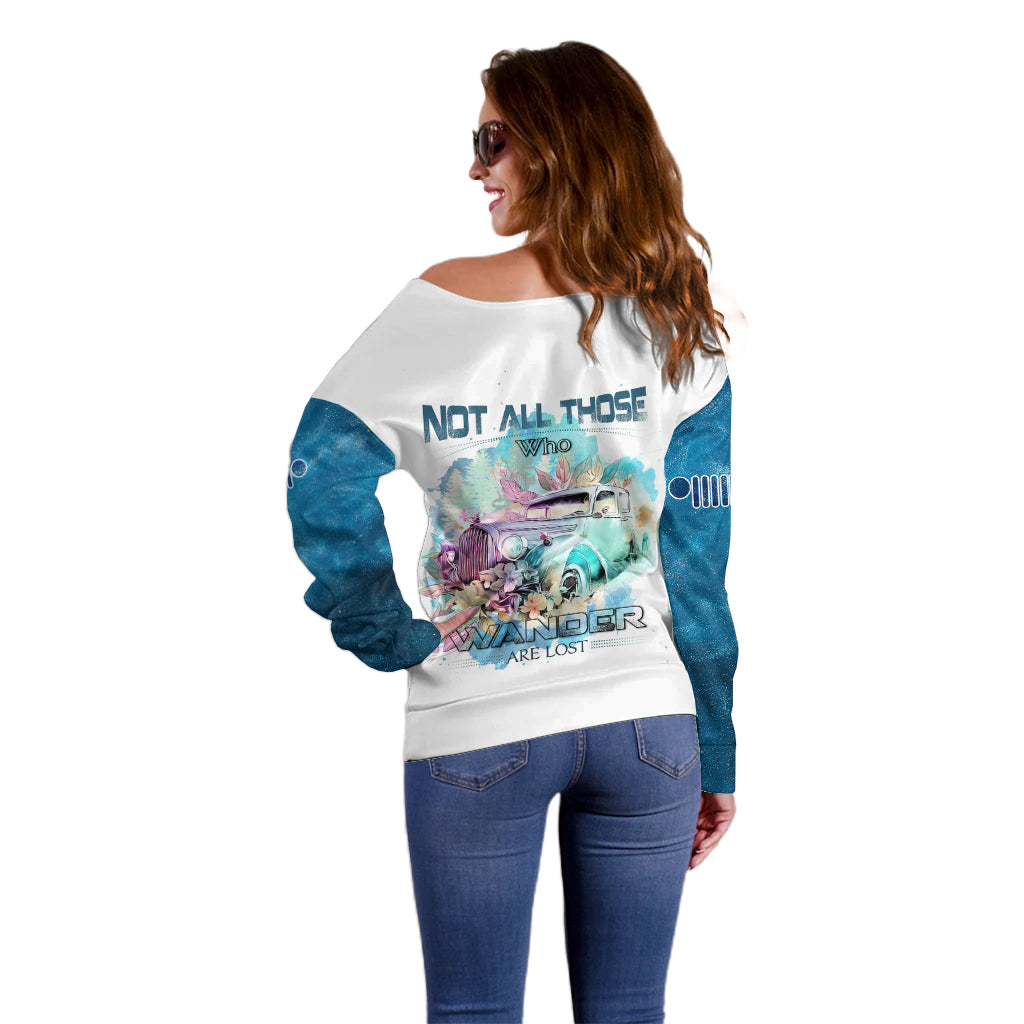 blue-jeep-galaxy-off-shoulder-sweater-not-all-those-who-wander-are-lost