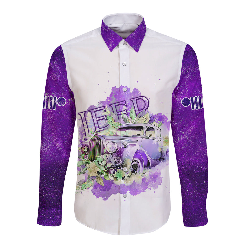 purple-jeep-galaxy-long-sleeve-button-shirt-not-all-those-who-wander-are-lost