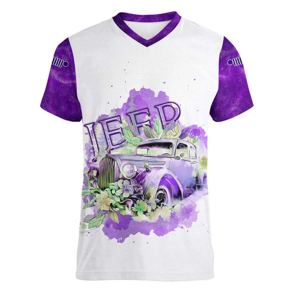 purple-jeep-galaxy-women-v-neck-t-shirt-not-all-those-who-wander-are-lost