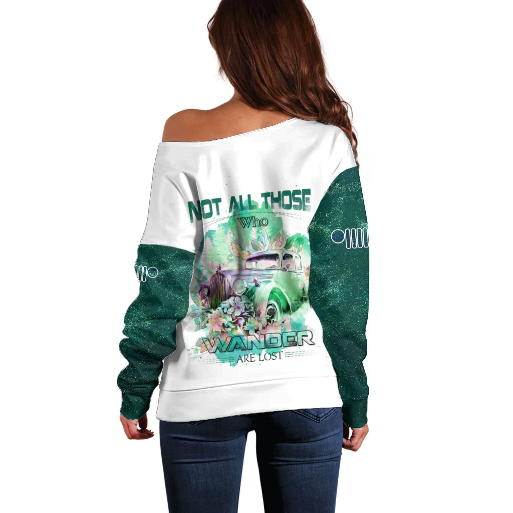 green-jeep-galaxy-off-shoulder-sweater-not-all-those-who-wander-are-lost