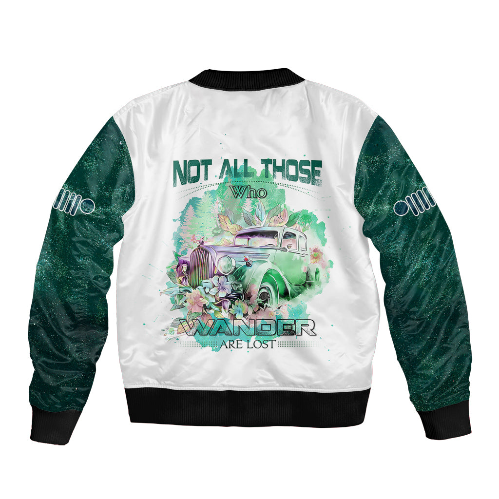 green-jeep-galaxy-sleeve-zip-bomber-jacket-not-all-those-who-wander-are-lost