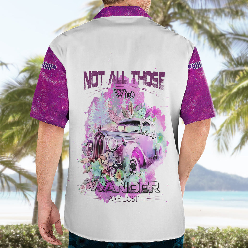 pink-jeep-galaxy-hawaiian-shirt-not-all-those-who-wander-are-lost