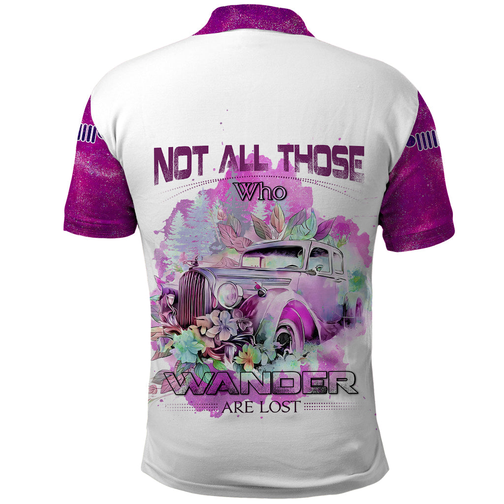 pink-jeep-galaxy-polo-shirt-not-all-those-who-wander-are-lost