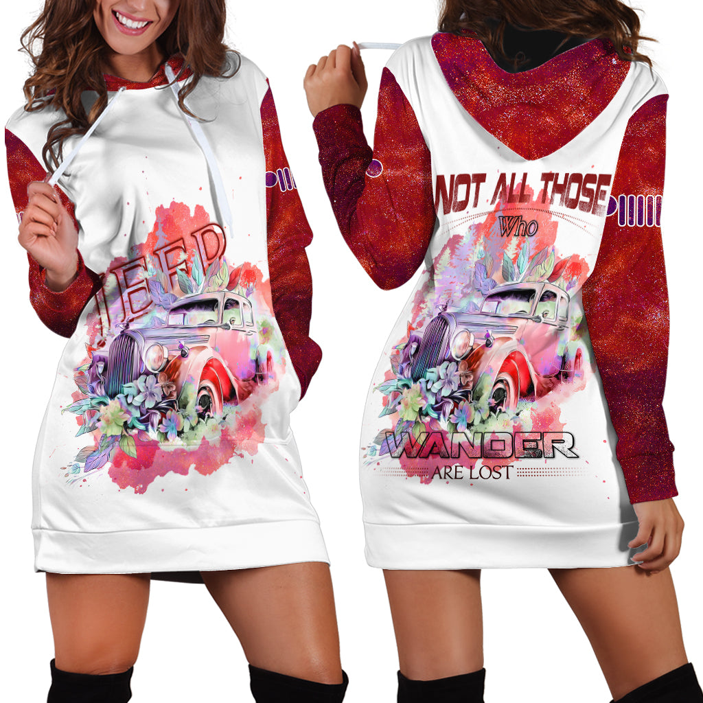 red-jeep-galaxy-hoodie-dress-not-all-those-who-wander-are-lost