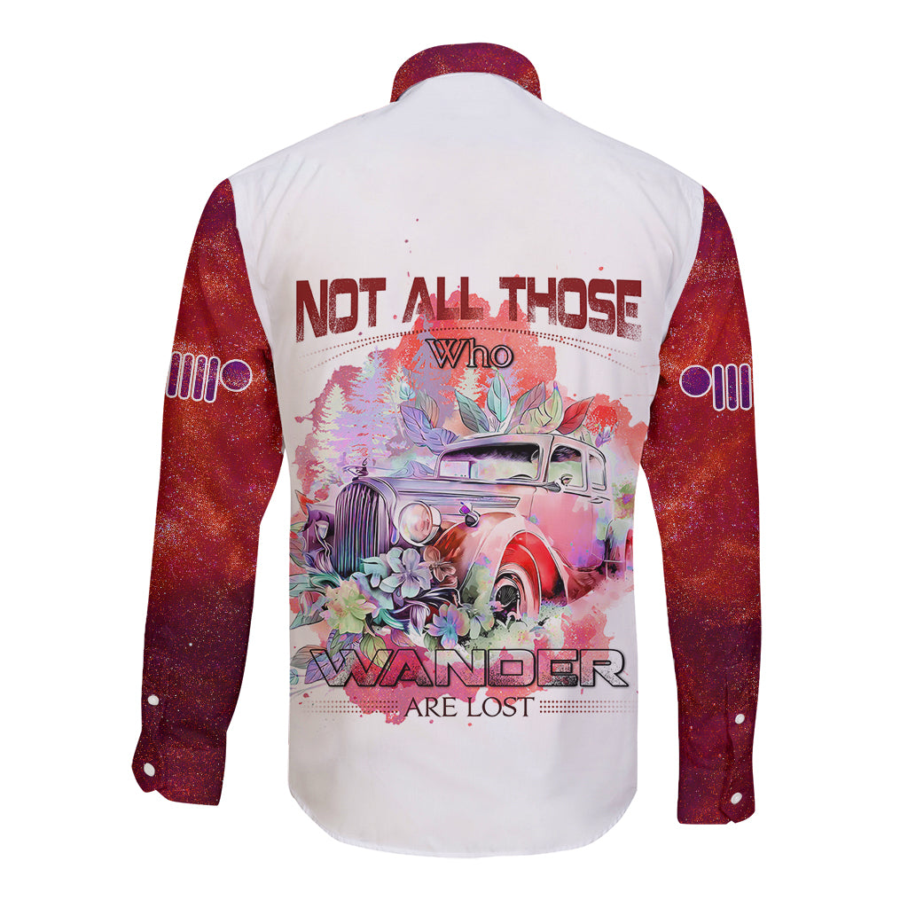 red-jeep-galaxy-long-sleeve-button-shirt-not-all-those-who-wander-are-lost