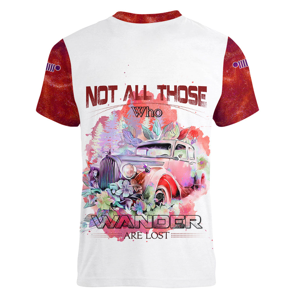 red-jeep-galaxy-women-v-neck-t-shirt-not-all-those-who-wander-are-lost