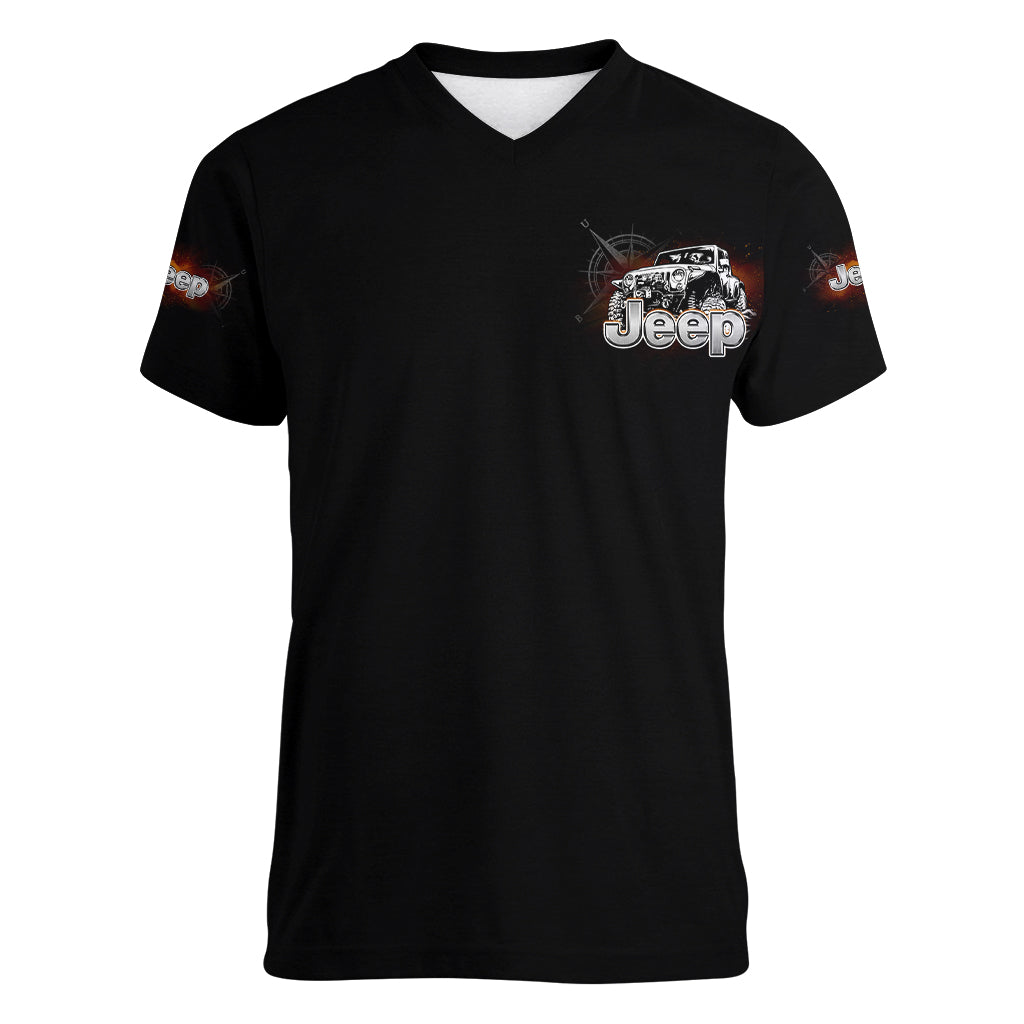 black-jeep-women-v-neck-t-shirt-not-all-who-wander-are-lost-compass