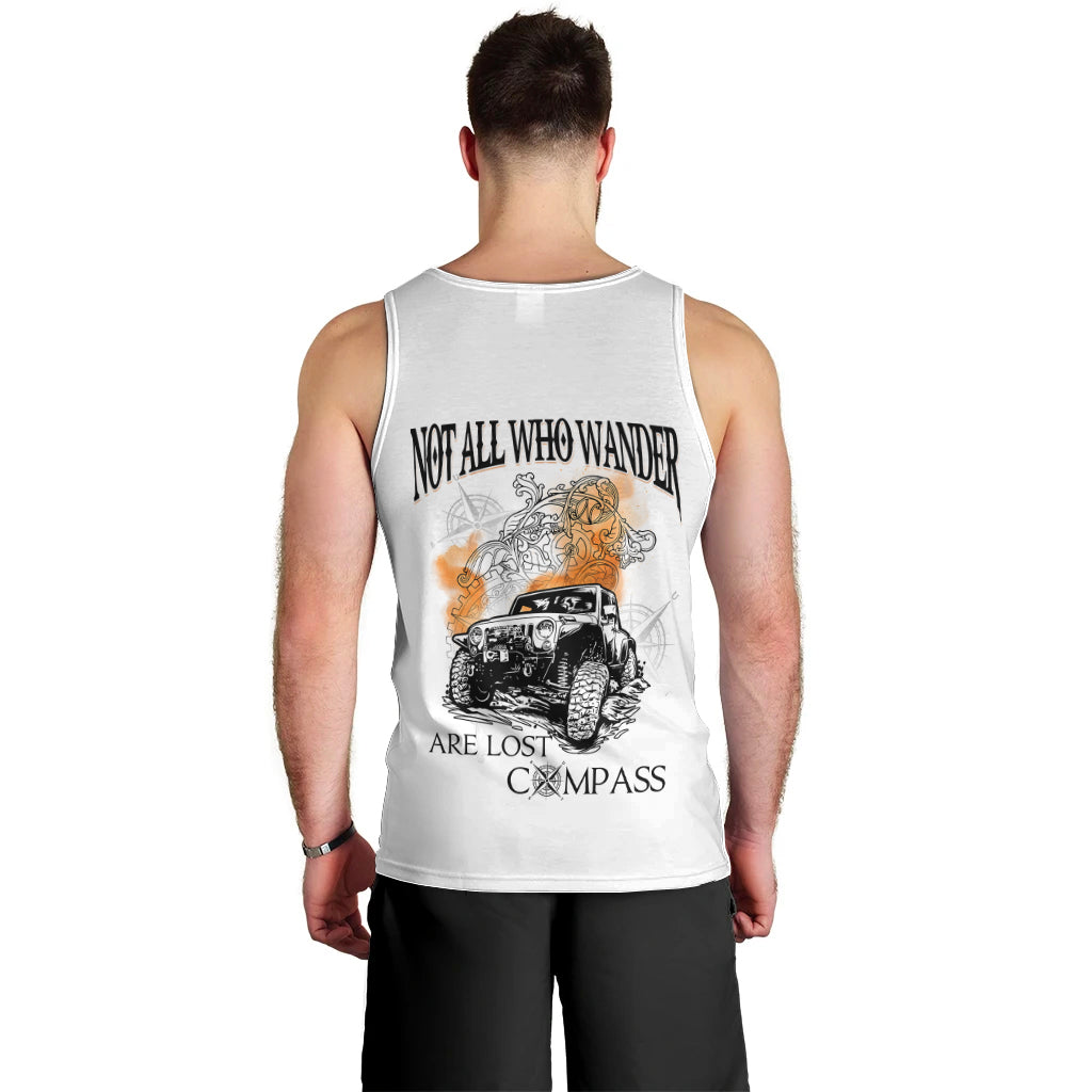 white-jeep-men-tank-top-not-all-who-wander-are-lost-compass