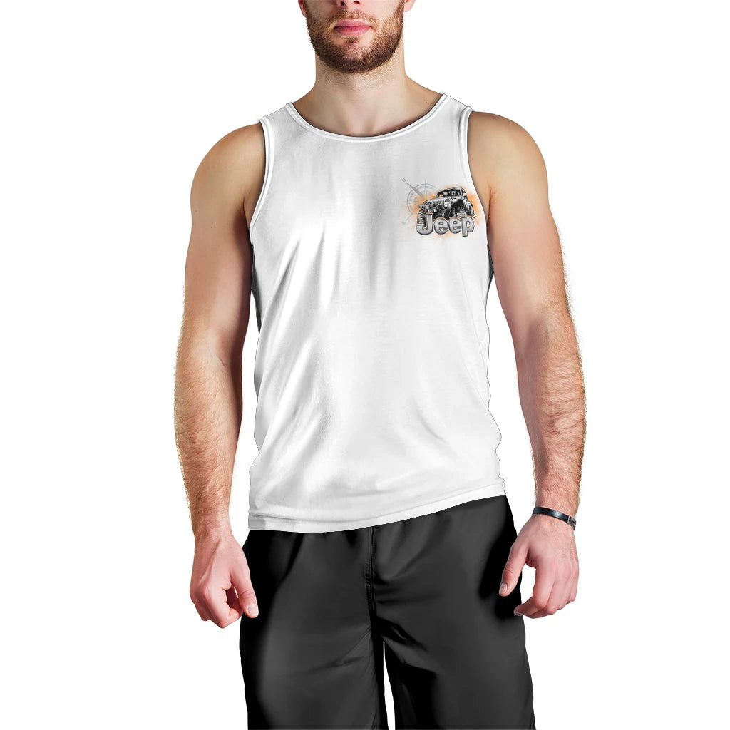 white-jeep-men-tank-top-not-all-who-wander-are-lost-compass