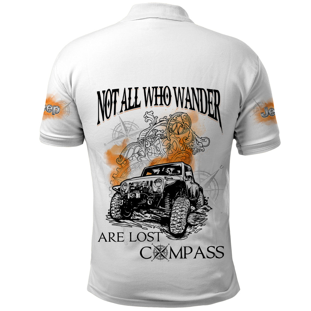 white-jeep-polo-shirt-not-all-who-wander-are-lost-compass