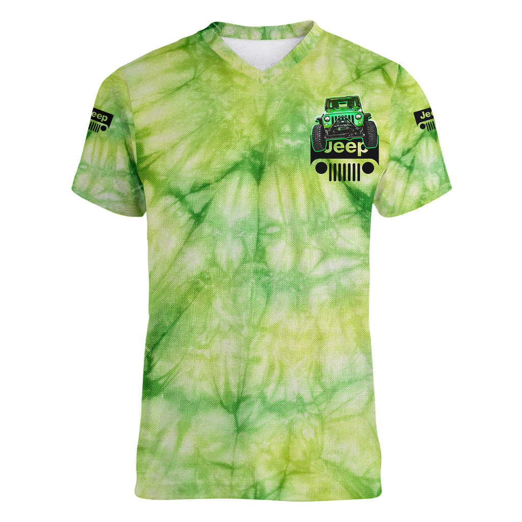 green-jeep-tie-dye-women-v-neck-t-shirt-always-take-the-scenic-route