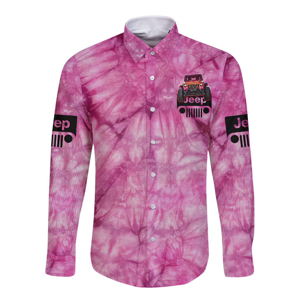 pink-jeep-tie-dye-long-sleeve-button-shirt-always-take-the-scenic-route