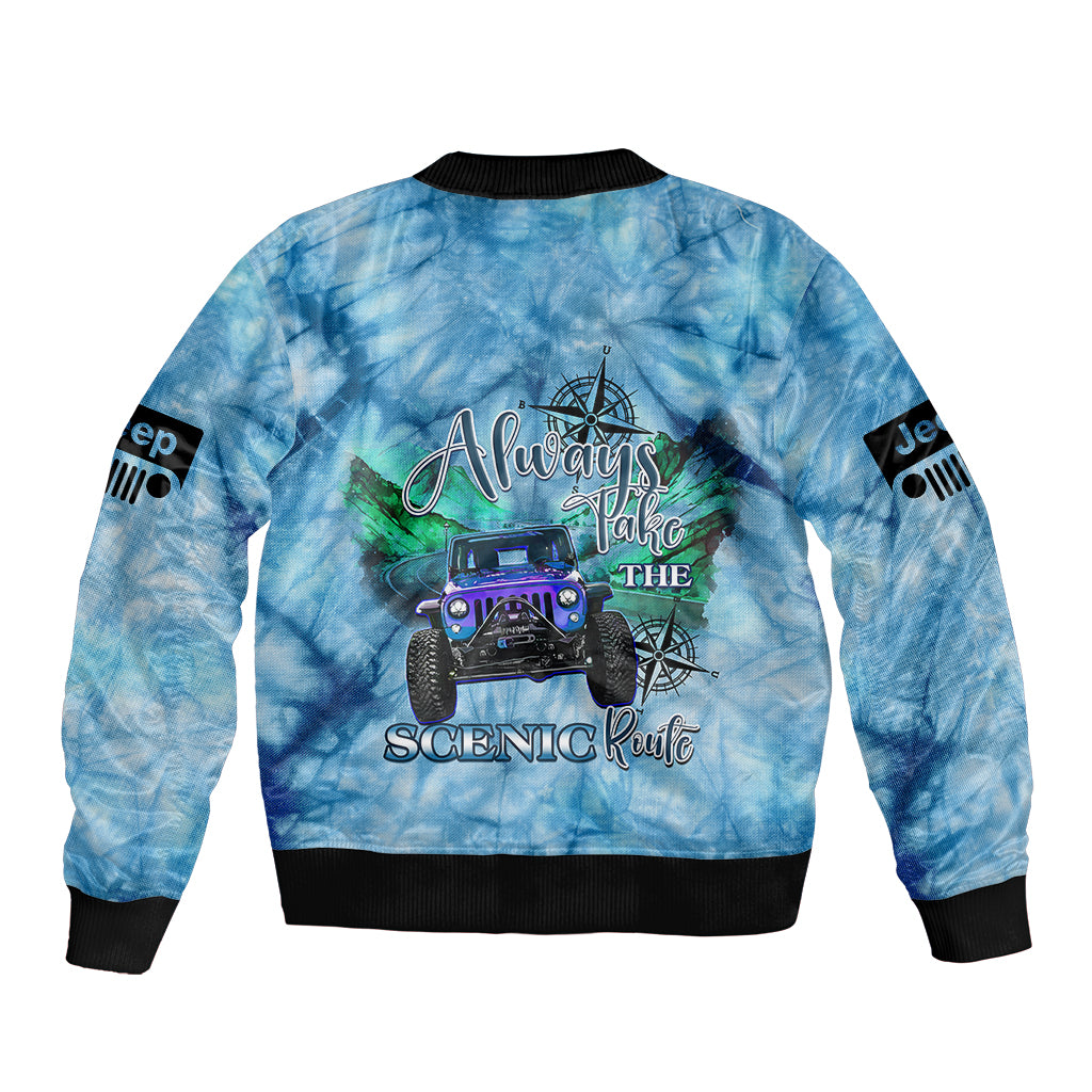 blue-jeep-tie-dye-bomber-jacket-always-take-the-scenic-route