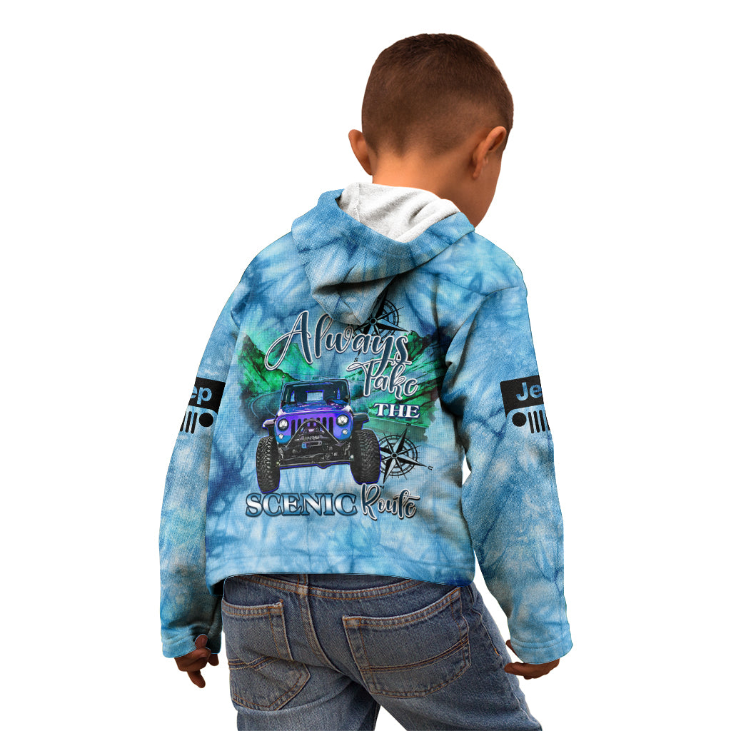 blue-jeep-tie-dye-kid-hoodie-always-take-the-scenic-route