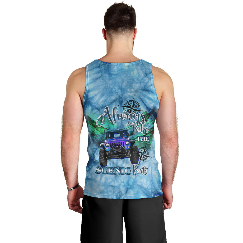 blue-jeep-tie-dye-men-tank-top-always-take-the-scenic-route