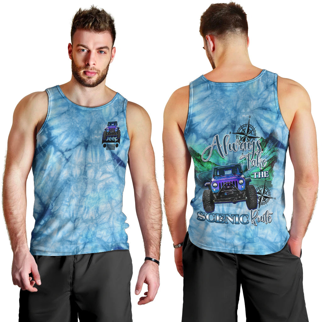 blue-jeep-tie-dye-men-tank-top-always-take-the-scenic-route