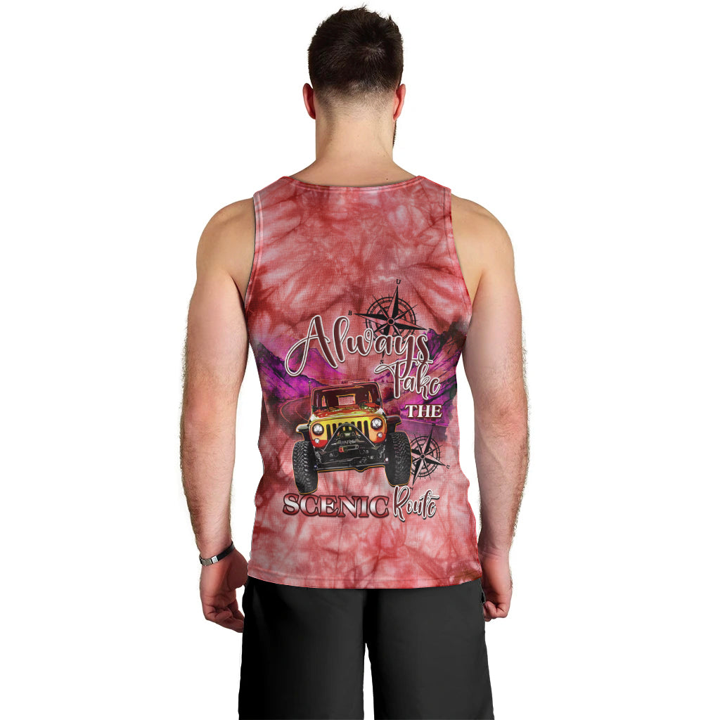 red-jeep-tie-dye-men-tank-top-always-take-the-scenic-route