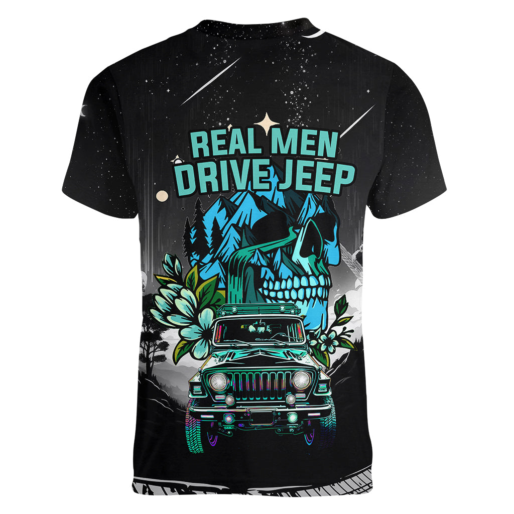 jeep-skull-women-v-neck-t-shirt-real-men-drive-jeep