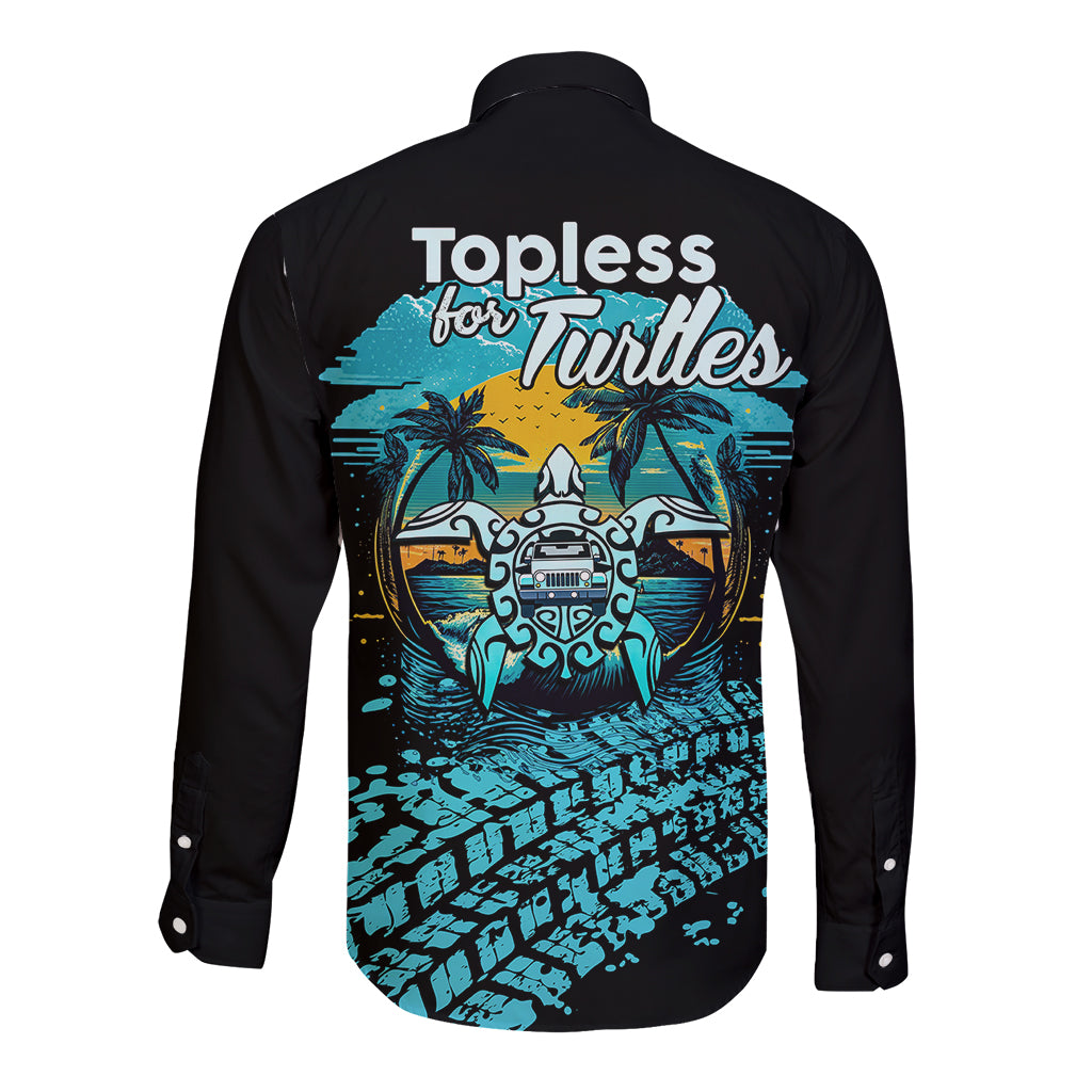 jeep-beach-go-topless-for-turtles-long-sleeve-button-shirt