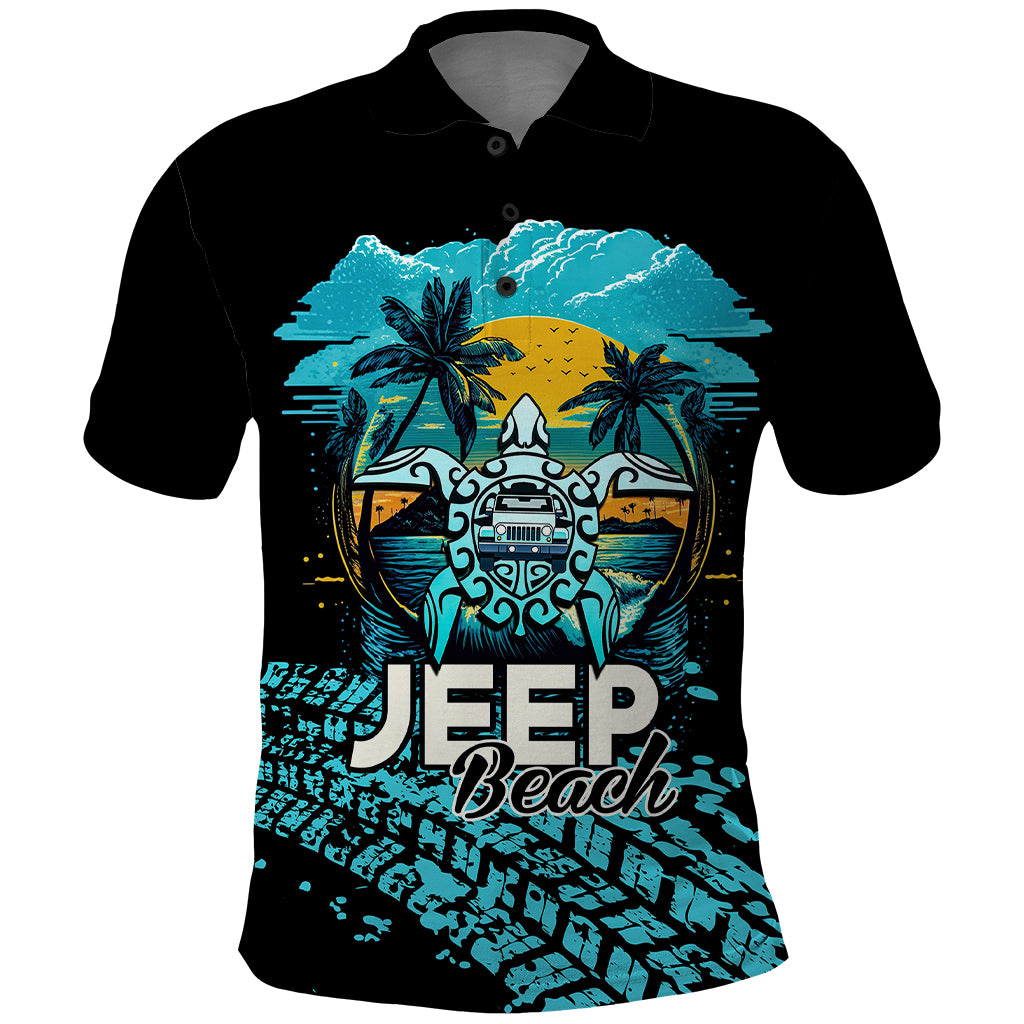 jeep-beach-go-topless-for-turtles-polo-shirt