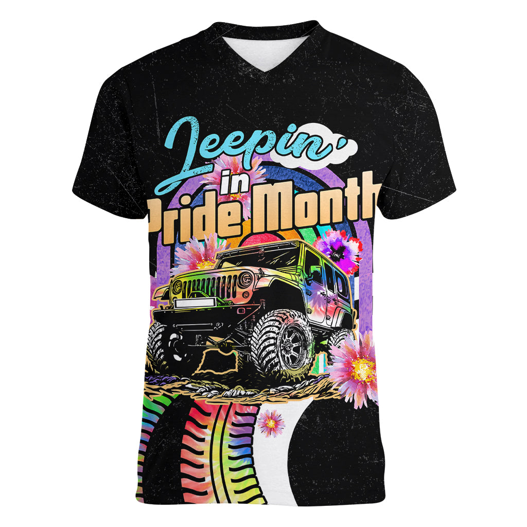 jeeping-in-pride-month-women-v-neck-t-shirt