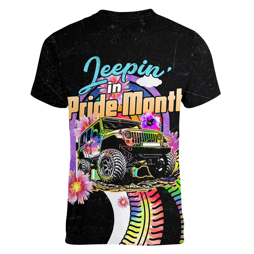 jeeping-in-pride-month-women-v-neck-t-shirt