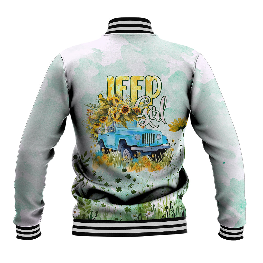 jeep-girl-floral-sunflower-baseball-jacket