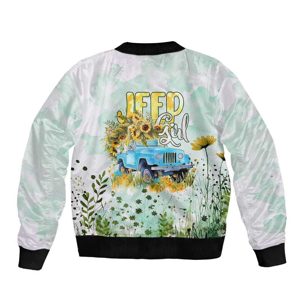 jeep-girl-floral-sunflower-bomber-jacket