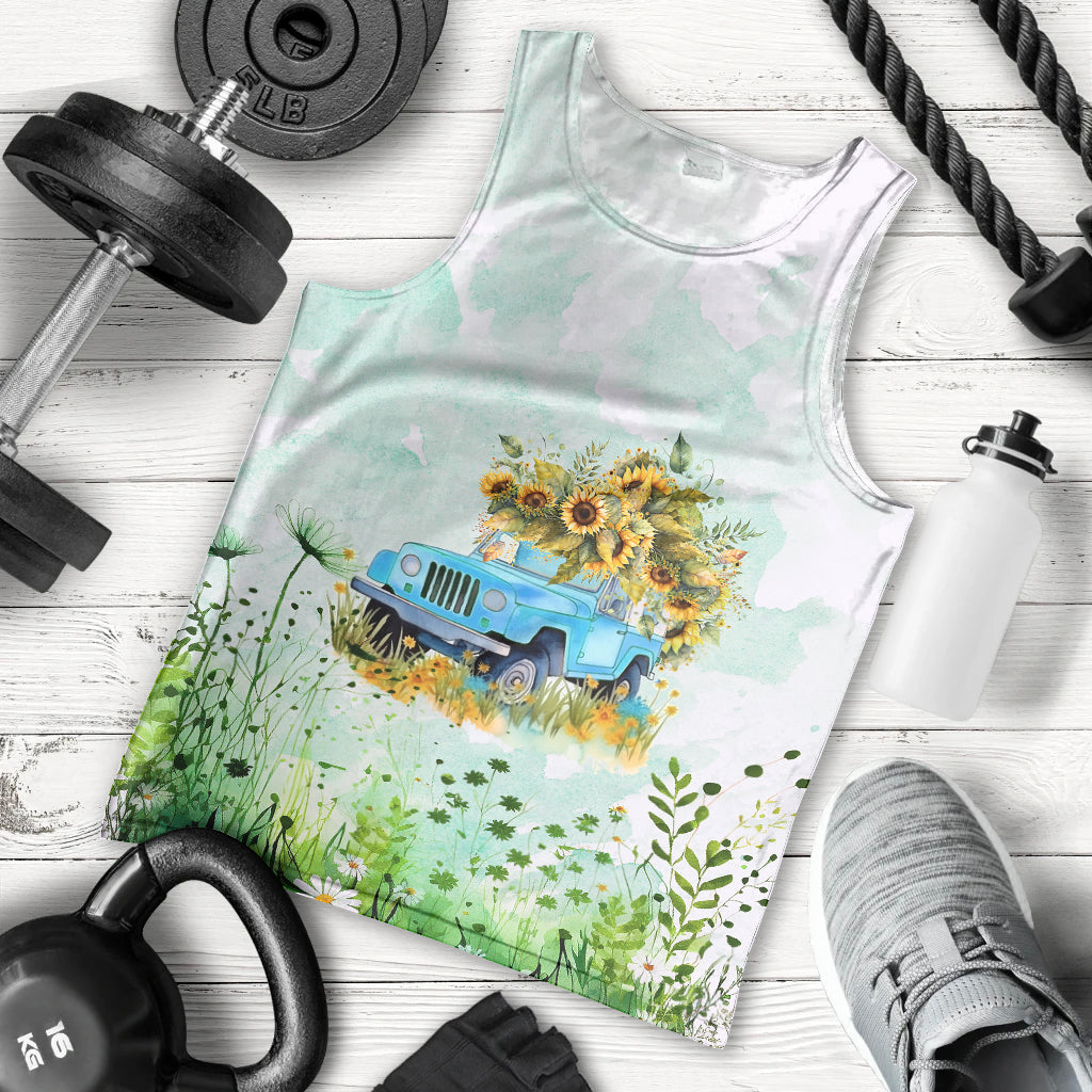 jeep-girl-floral-sunflower-men-tank-top