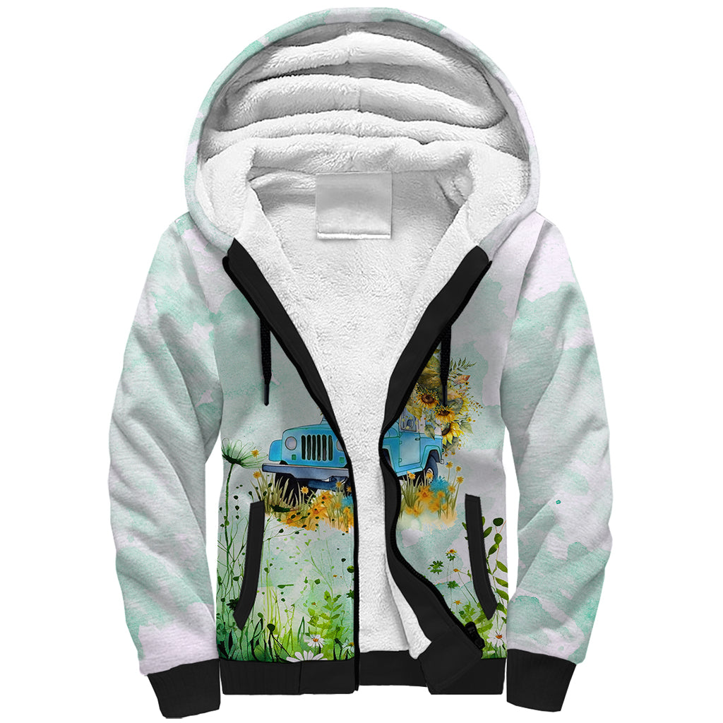 jeep-girl-floral-sunflower-sherpa-hoodie