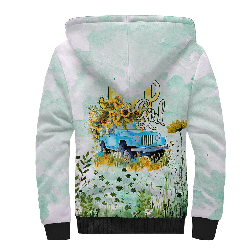 jeep-girl-floral-sunflower-sherpa-hoodie