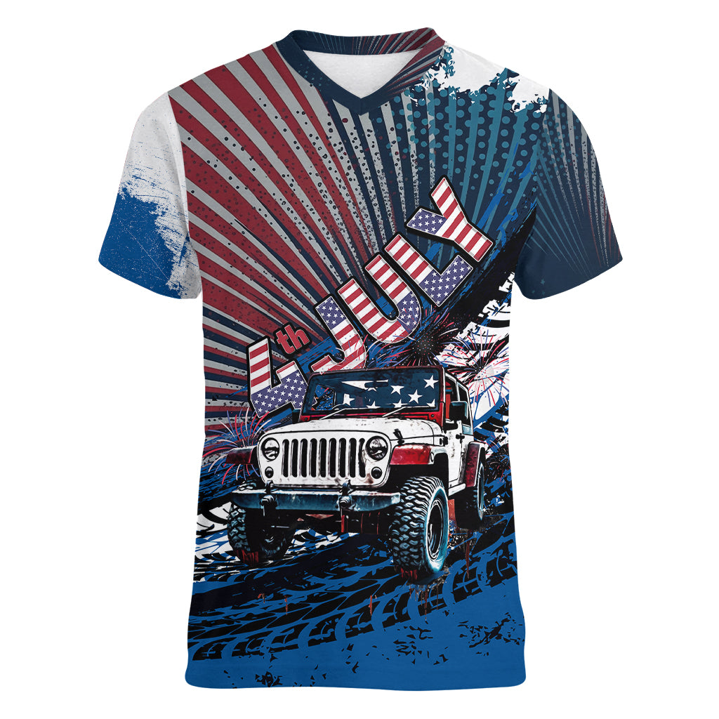 jeep-women-v-neck-t-shirt-usa-independence-day