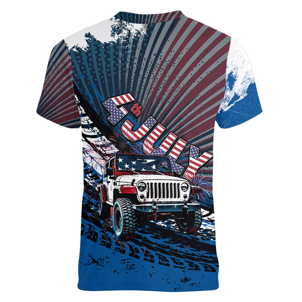 jeep-women-v-neck-t-shirt-usa-independence-day