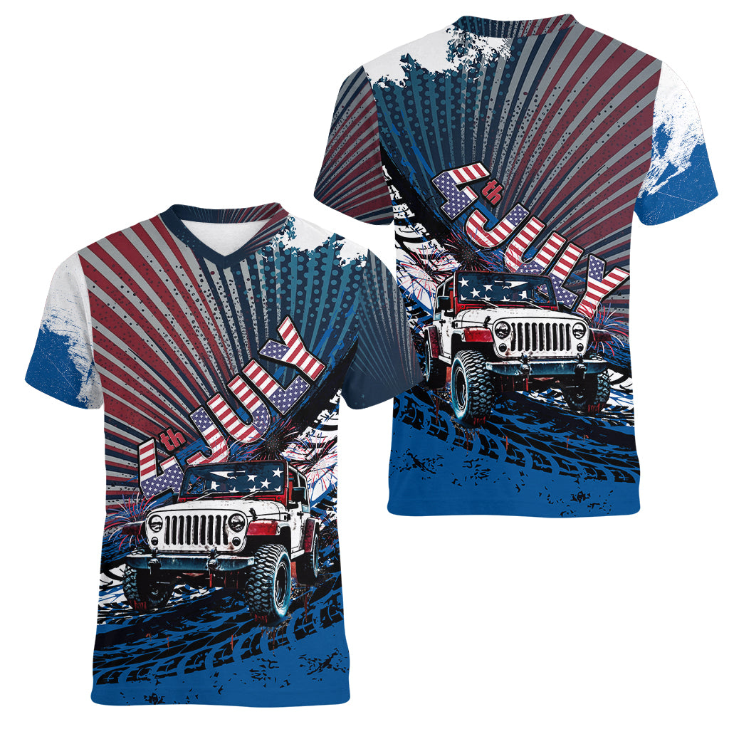 jeep-women-v-neck-t-shirt-usa-independence-day