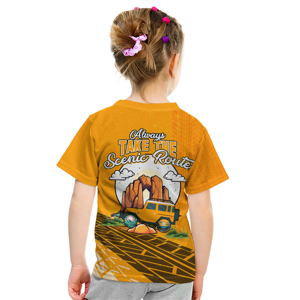 always-take-the-scenic-route-jeep-kid-t-shirt