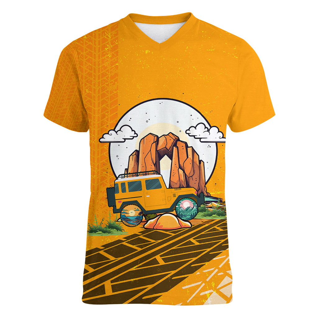 always-take-the-scenic-route-jeep-women-v-neck-t-shirt