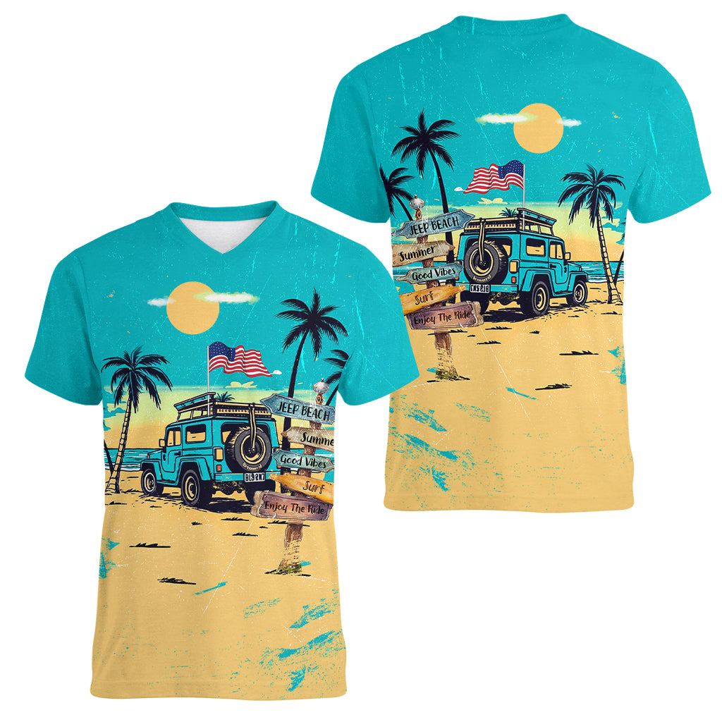 jeep-beach-women-v-neck-t-shirt-summer-good-vibes