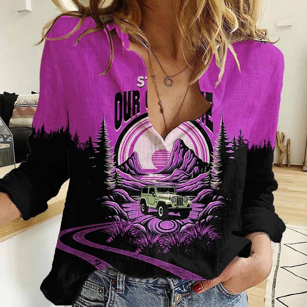 jeep-life-women-casual-shirt-stay-in-your-own-land