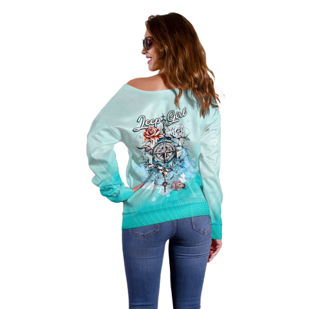 jeep-girl-off-shoulder-sweater-floral-compass