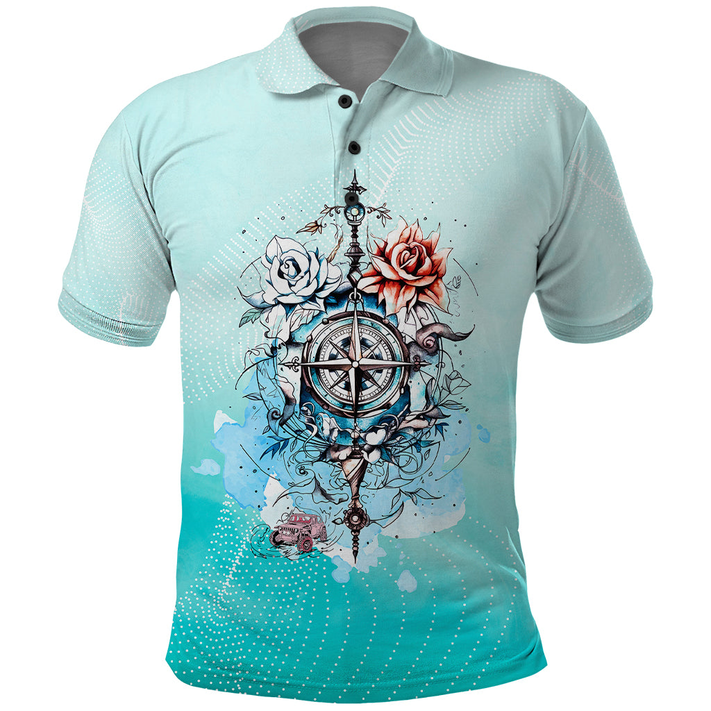 jeep-girl-polo-shirt-floral-compass