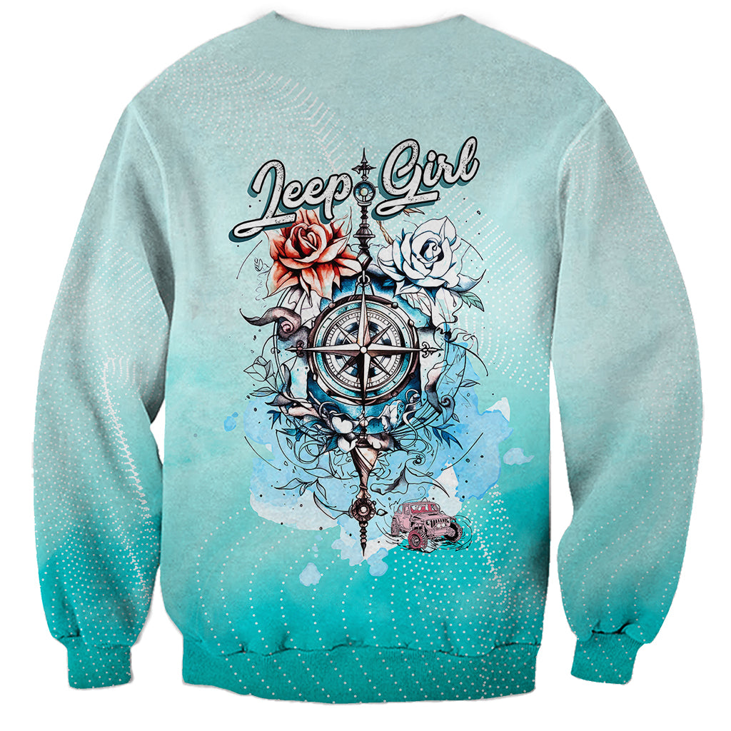 jeep-girl-sweatshirt-floral-compass