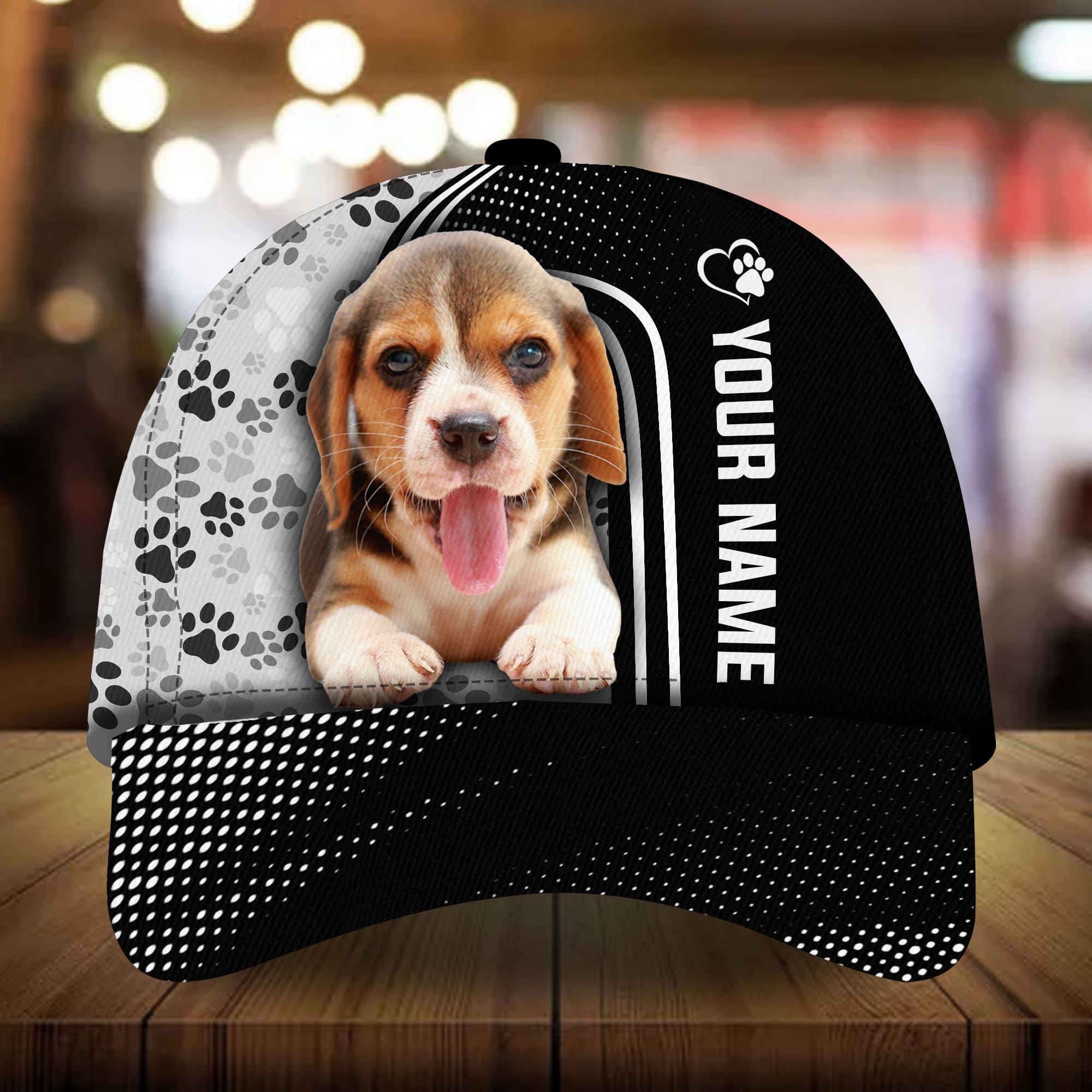 Beagle Paracurves 3D Multicolor Personalized Hat